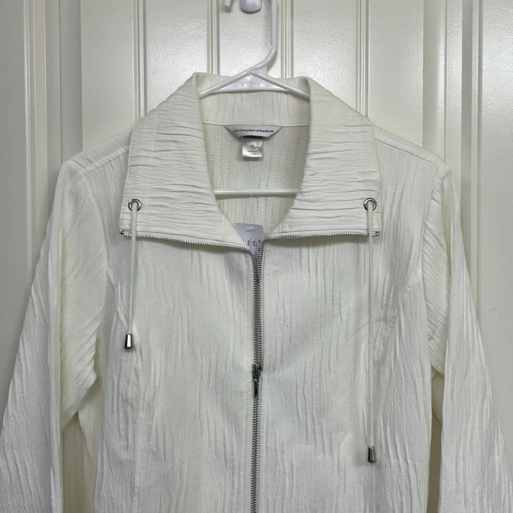NWT Christopher‎ & Banks off white Jacket size medium - Picture 3 of 7